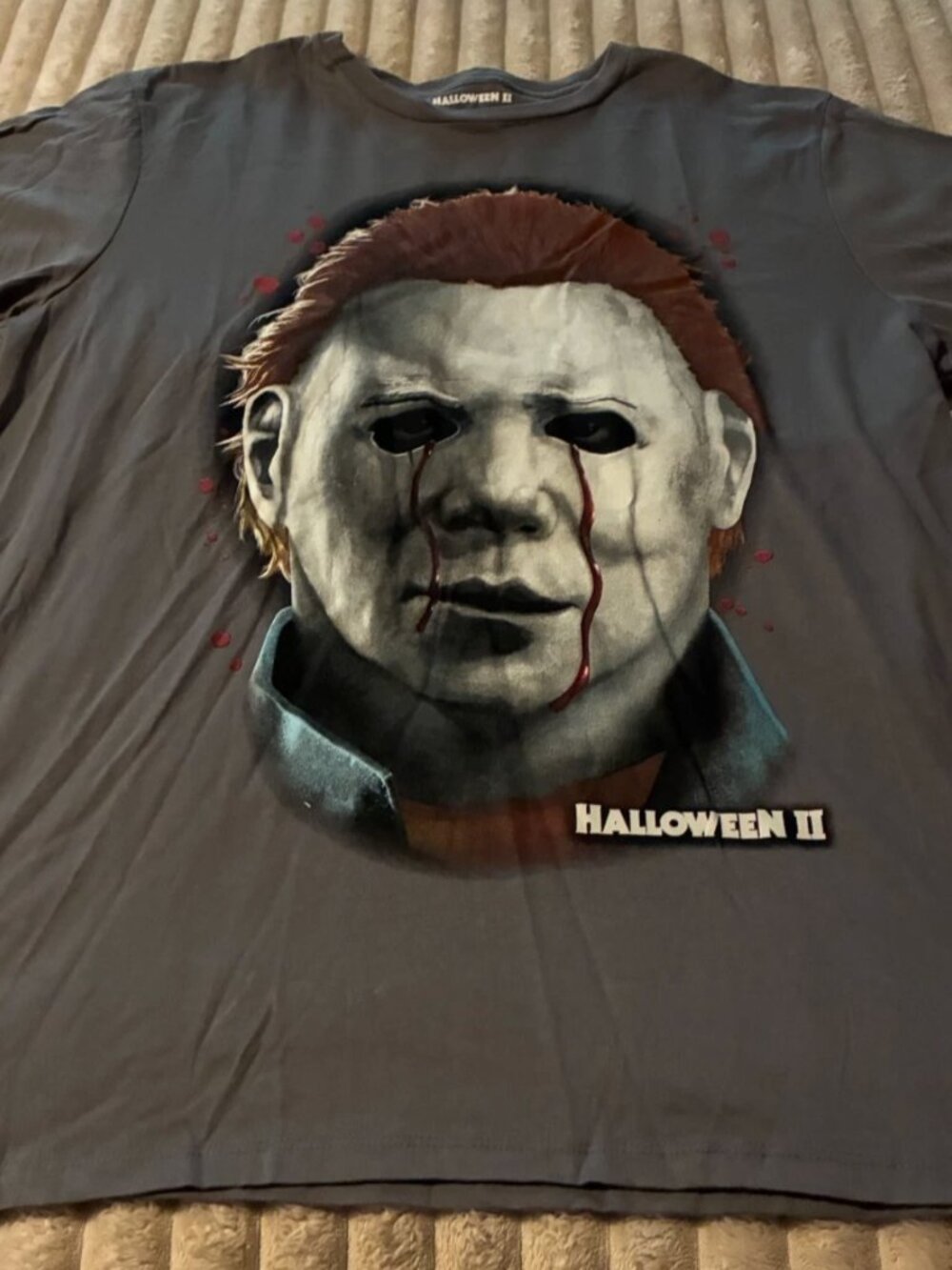 MEN'S HALLOWEEN II CHARCOAL GRAY T-SHIRT-2XL-MICHAEL MYERS-NWT!